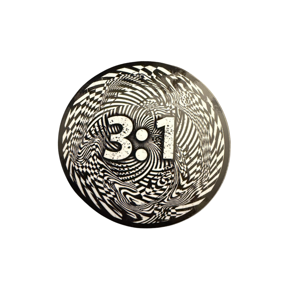 3:1 Spiral - Die Cut Sticker Vinyl / Glossy 3" x 3"